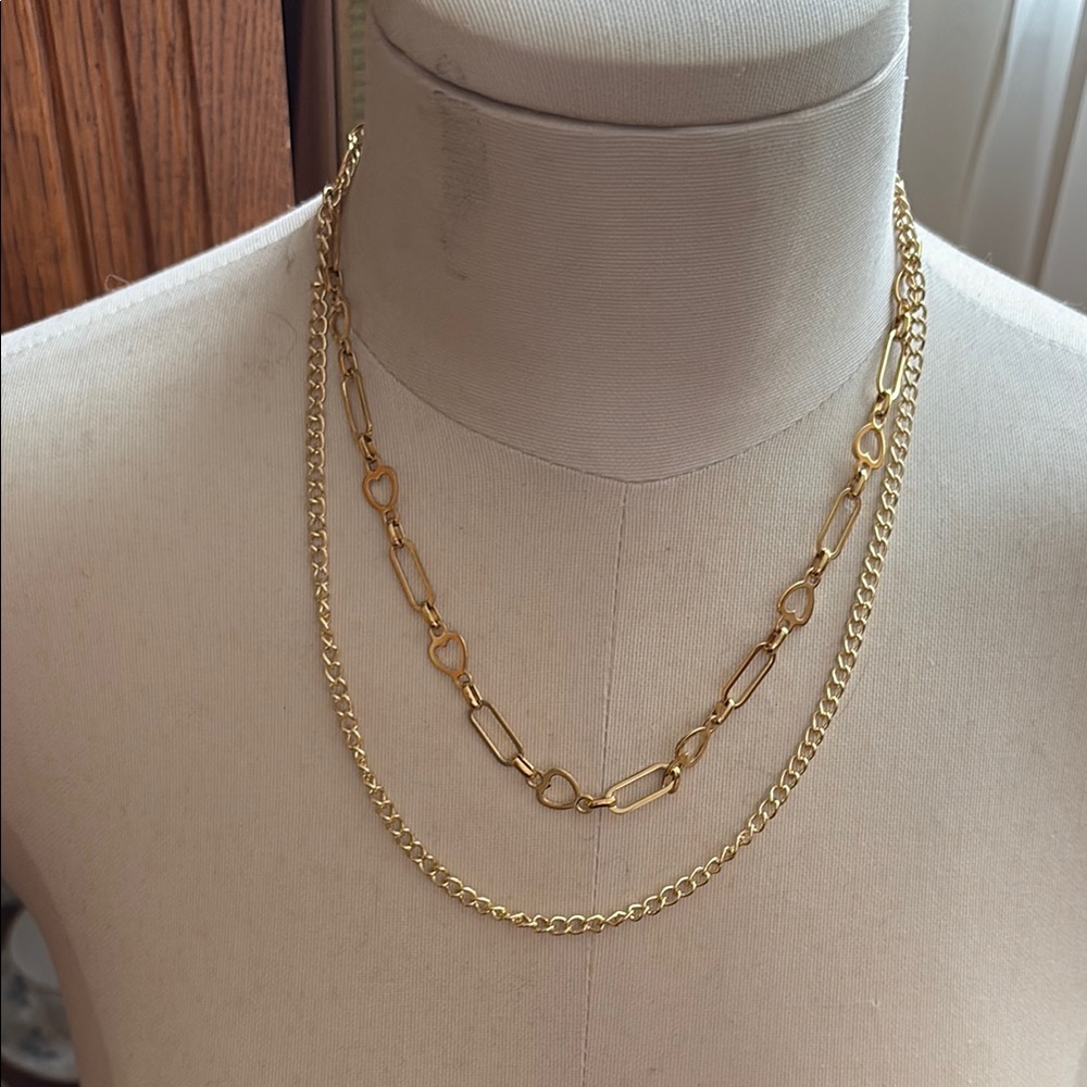 Elegant Gold Chain Necklace Set